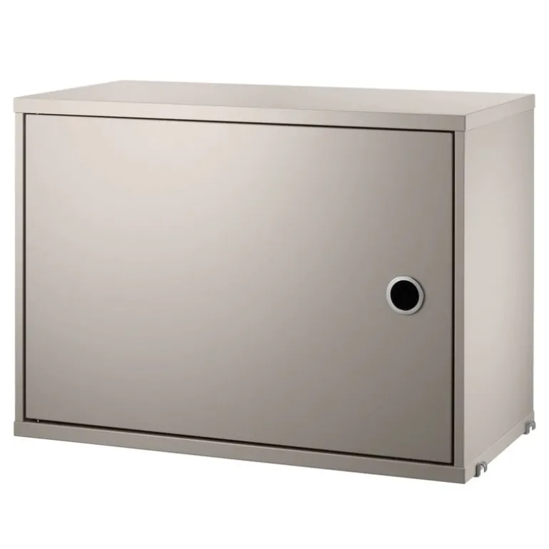 String Furniture String cabinet with swing door, 58 x 30 cm, beige