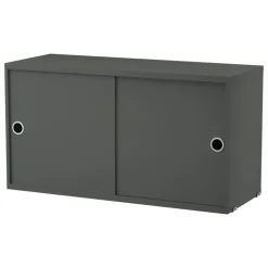 String Furniture String cabinet, 78 x 30 cm, dark grey
