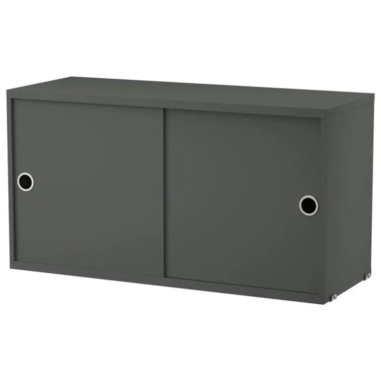String Furniture String cabinet, 78 x 30 cm, dark grey