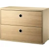 String Furniture String chest with 2 drawers, 58 x 30 cm, oak
