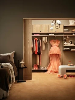 String Furniture String cabinet with flip door, 78 x 30 cm, oak