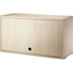 String Furniture String cabinet with flip door, 78 x 30 cm, ash