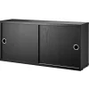String Furniture String cabinet, 78 x 20 cm, black stained ash
