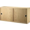 String Furniture String cabinet, 78 x 20 cm, oak