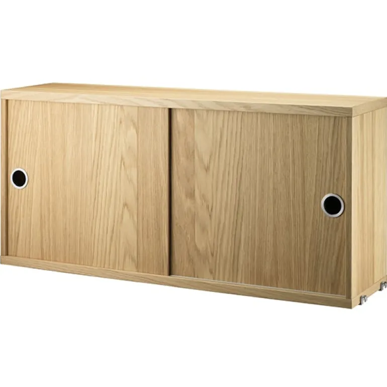 String Furniture String cabinet, 78 x 20 cm, oak