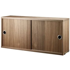 String Furniture String cabinet, 78 x 20 cm, walnut