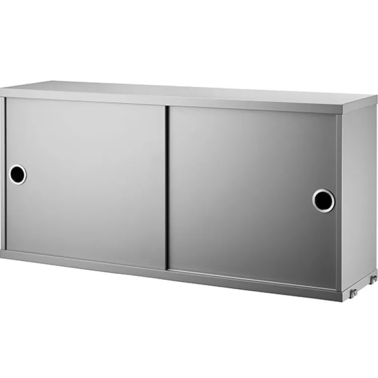 String Furniture String cabinet, 78 x 20 cm, grey