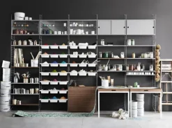 String Furniture String cabinet, 78 x 20 cm, grey