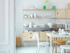 String Furniture String chest with 2 drawers, 78 x 30 cm, white