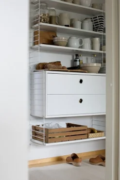 String Furniture String chest with 2 drawers, 78 x 30 cm, white