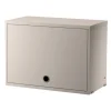 String Furniture String cabinet with flip door, 58 x 30 cm, beige