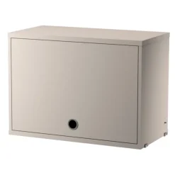 String Furniture String cabinet with flip door, 58 x 30 cm, beige
