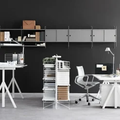 String Furniture String cabinet, 78 x 20 cm, white