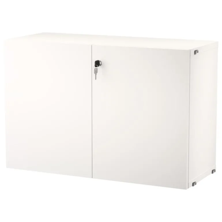 String Furniture String cabinet with lock, 78 x 32 x 52 cm, white