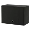String Furniture String cabinet with flip door, 58 x 30 cm, black stained ash