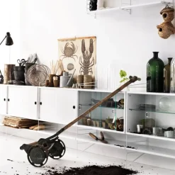 String Furniture String display cabinet w/ sliding glass doors, 78 x 30 cm, white