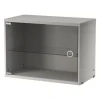 String Furniture String display cabinet with swing glass door, 58 x 30 cm, grey