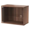 String Furniture String display cabinet with swing glass door, 58 x 30 cm, walnut