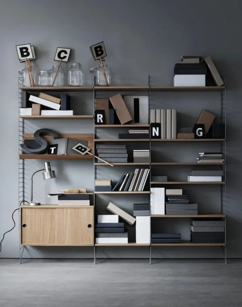 String Furniture String floor panels 200 x 30 cm, 2-pack, grey