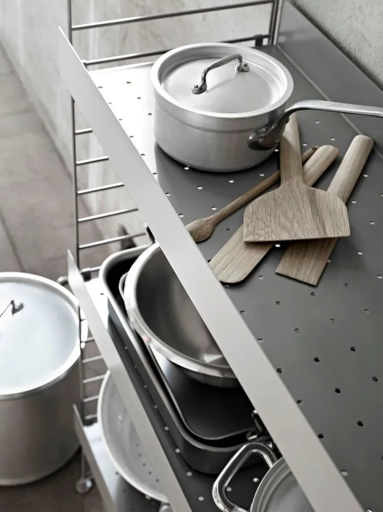 String Furniture String floor panels 200 x 30 cm, 2-pack, grey