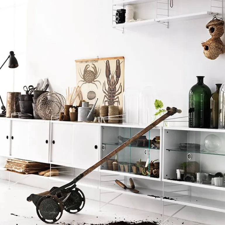 String Furniture String floor panels 85 x 30 cm, 2-pack, white