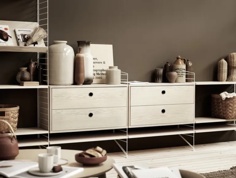 String Furniture String floor panels 85 x 30 cm, 2-pack, white