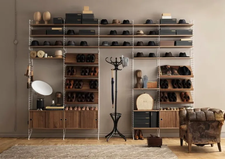 String Furniture String floor panels 85 x 30 cm, 2-pack, white