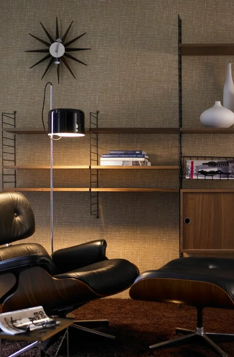 String Furniture String floor panel 200 x 30 cm, 1-pack, black