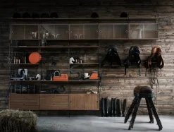 String Furniture String floor panel 200 x 30 cm, 1-pack, black