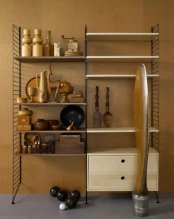 String Furniture String floor panel 200 x 30 cm, 1-pack, black