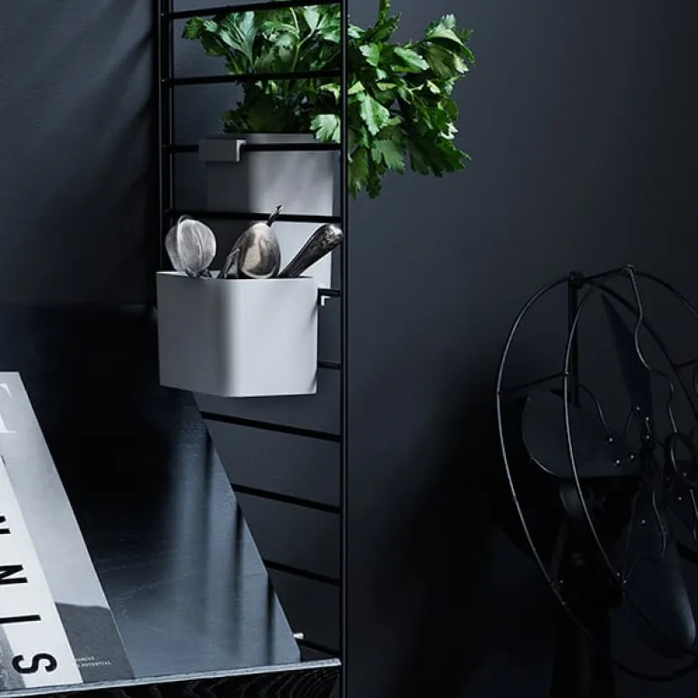 String Furniture String floor panel 85 x 30 cm, 2-pack, black