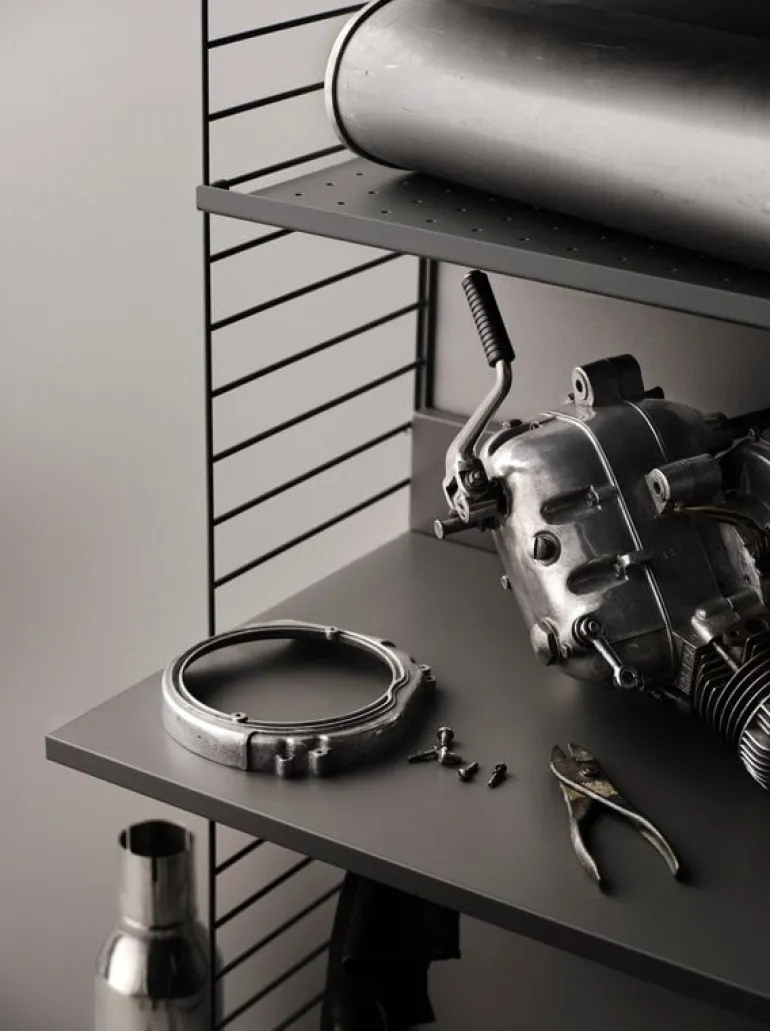 String Furniture String floor panel 200 x 30 cm, 1-pack, dark grey