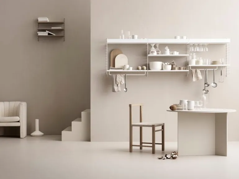 String Furniture String hanger rack 30 cm, 2-pack, white