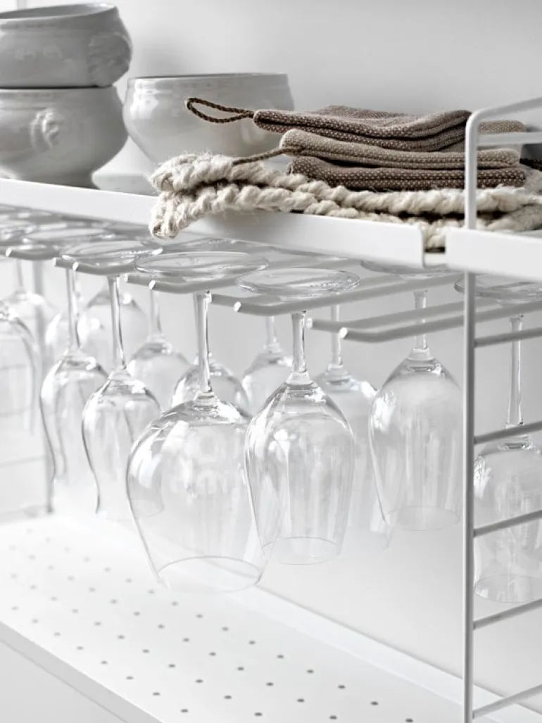 String Furniture String hanger rack 30 cm, 2-pack, white