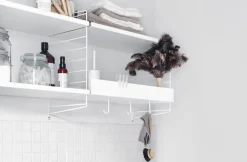 String Furniture String hooks for metal shelf, 5-pack, white