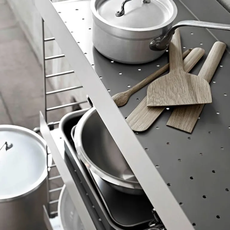 String Furniture String metal shelf, 58 x 30 cm, high, grey