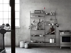 String Furniture String metal shelf, 58 x 30 cm, high, grey