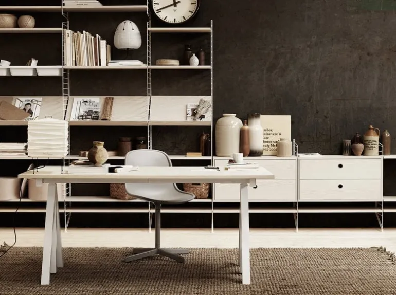 String Furniture String magazine shelf, 78 x 30 cm, ash