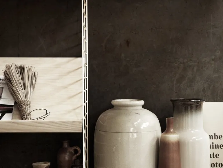 String Furniture String magazine shelf, 78 x 30 cm, ash