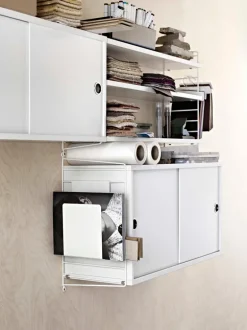 String Furniture String magazine holder, white