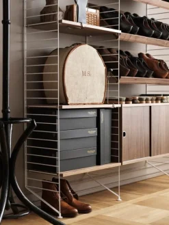 String Furniture String magazine shelf, 78 x 30 cm, walnut