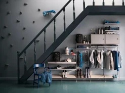 String Furniture String metal shelf 78 x 30 cm, high, beige