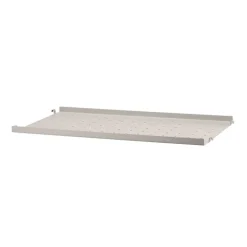 String Furniture String metal shelf 58 x 30 cm, low, beige