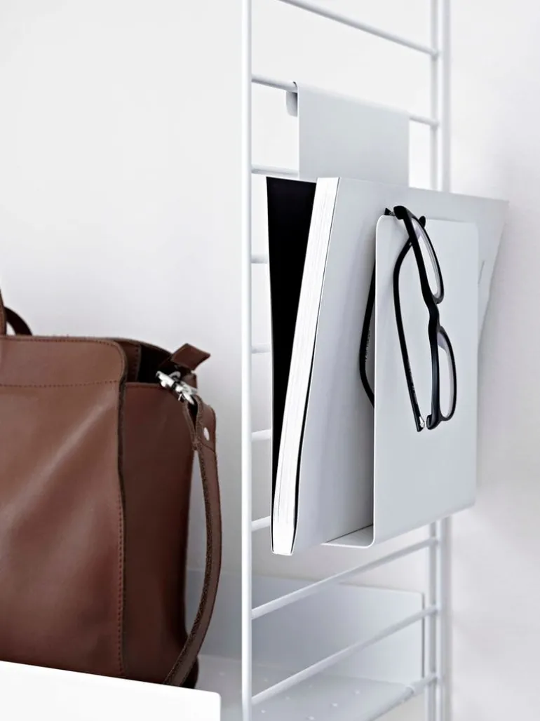 String Furniture String metal shelf, 78 x 30 cm, high, white