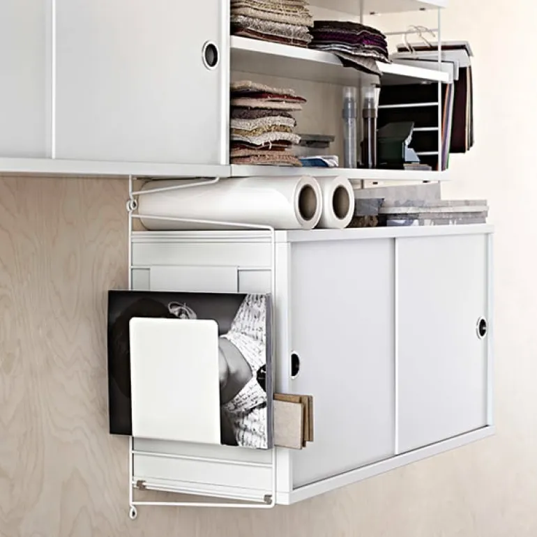 String Furniture String magazine holder, grey