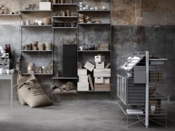 String Furniture String magazine shelf, 78 x 30 cm, grey