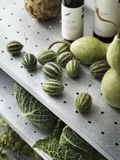 String Furniture String Outdoor shelf 58 x 30 cm, low, galvanized