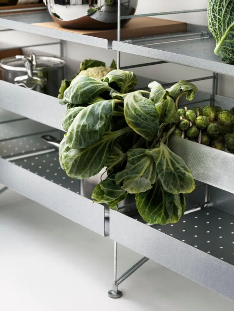 String Furniture String Outdoor shelf 58 x 30 cm, high, galvanized