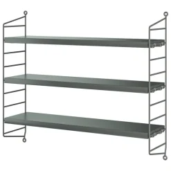 String Furniture String Pocket shelf, dark grey