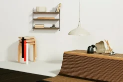 String Furniture String Pocket shelf, Special Edition, grey oak - raw metal